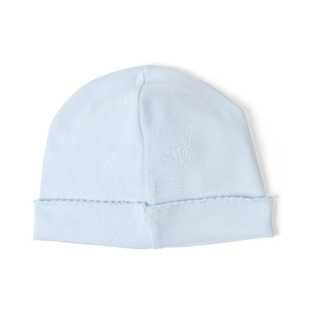 Hola Baby Pima Cotton Newborn Beanie Hat – Solid Blue